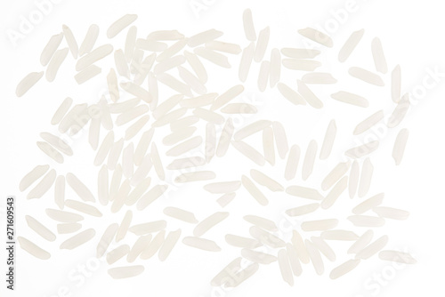 Rice isolated on white background top view photo object design
