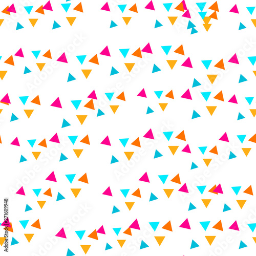 Free Download Abstract seamless pattern with colorful chaotic small triangles. Infinity triangular messy geometric pattern. Vector illustration.     - GFXLoad