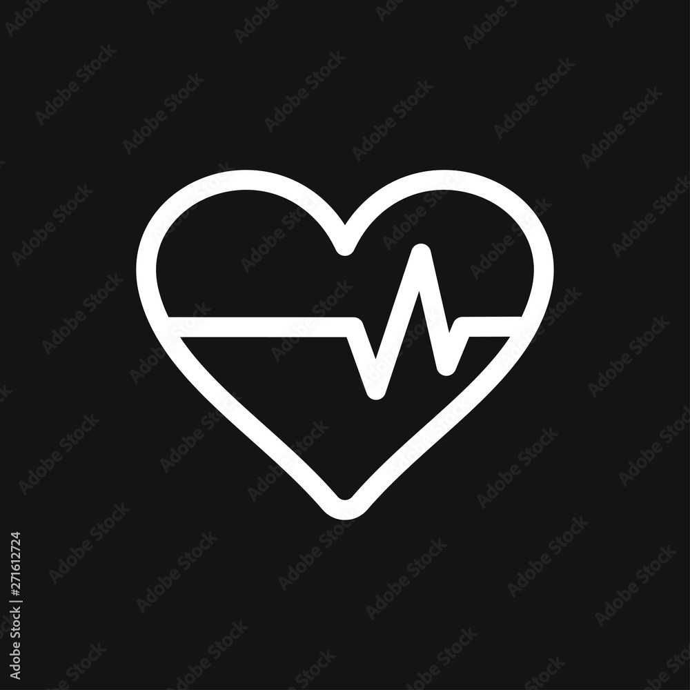 Heartbeat icon logo, illustration, vector sign symbol for design Heartbeat icon logo, illustration, vector sign symbol for design