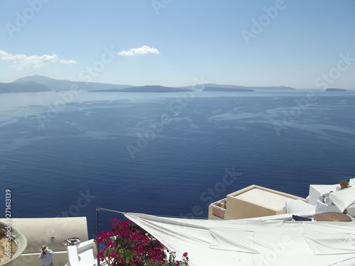 view of santorini island in greece