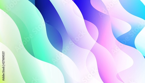 Abstract Wavy Background. For Futuristic Ad, Booklets. Vector Illustration with Color Gradient.