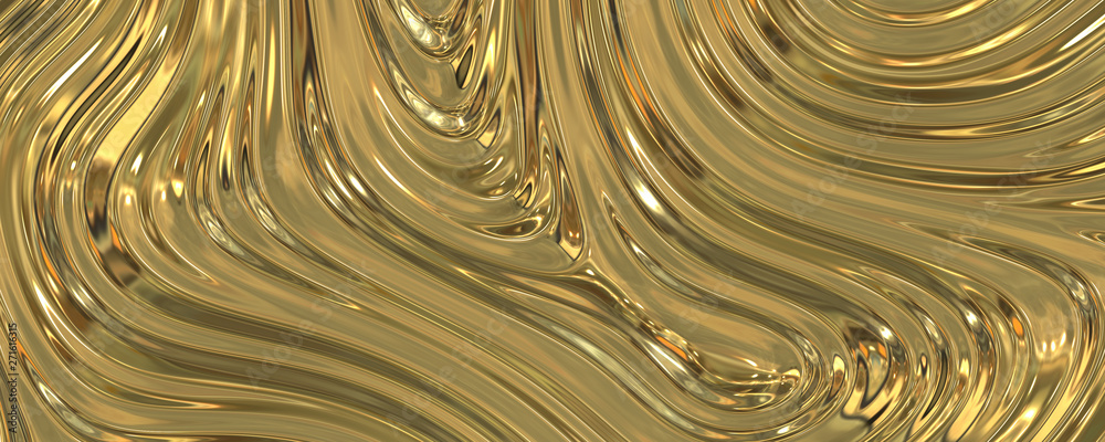 Luxury wavy liquid gold background Luxury wavy liquid gold background