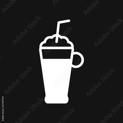 Latte coffee icon. logo, illustration, vector sign symbol for design