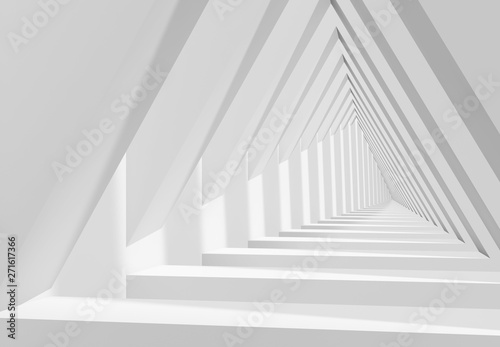 3d triangle shaped tunnel perspective