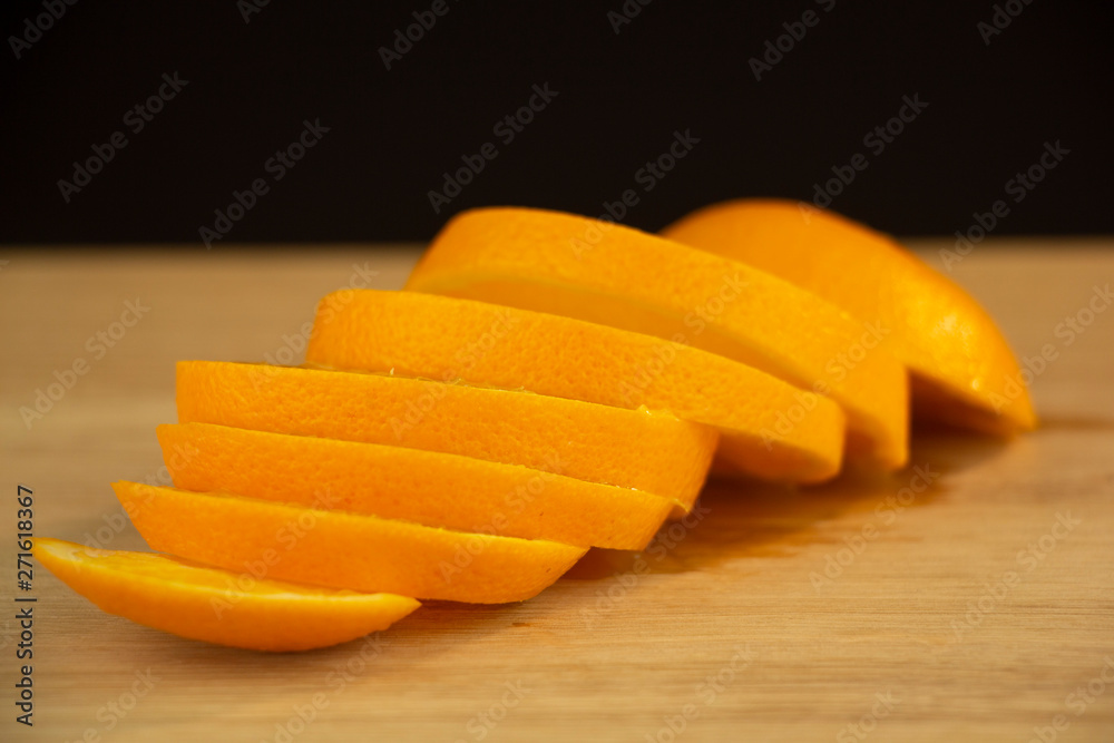 Fresh, sliced orange slices for lemonade Fresh, sliced orange slices for lemonade
