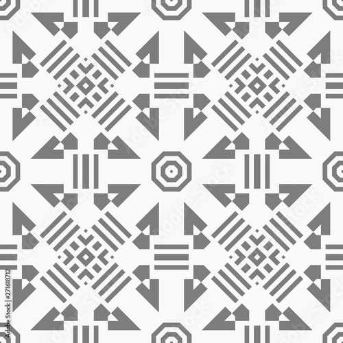 White and grey simple patern with geometric elements