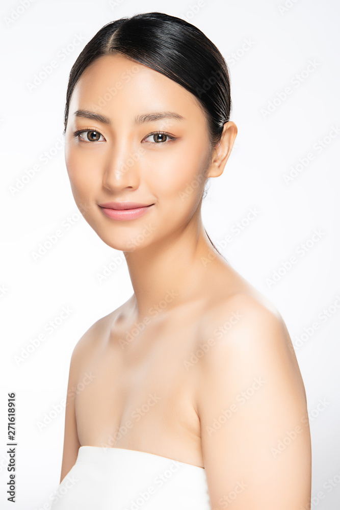 Beautiful Young Asian Woman with Clean Fresh Skin, Beautiful Young Asian Woman with Clean Fresh Skin,