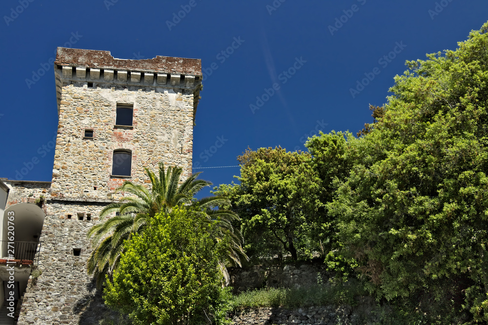 Ancient watchtower in the village of Framura, near the Cinque Te Ancient watchtower in the village of Framura, near the Cinque Te