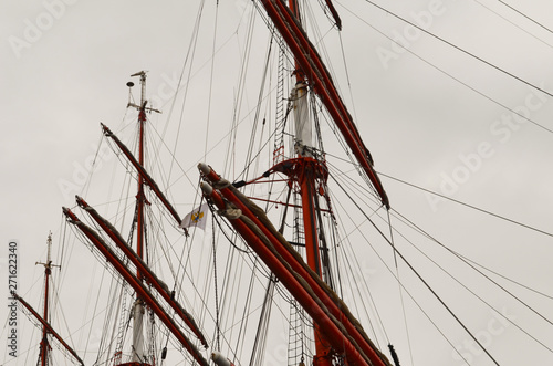 Tall Sailing Ship's Masts, Yardarms and Rigging photo