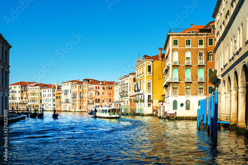 VENICE  ITALY - December 21  2017   View of water street and old buildings in Venice  ITALY