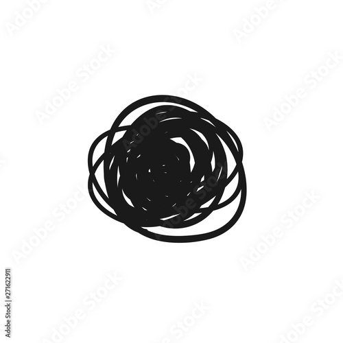 Abstract messy line vector illustration. Hand drawn design element.