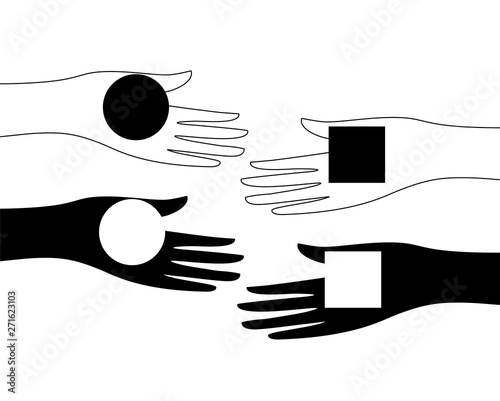 Barter.  Vector illustration.