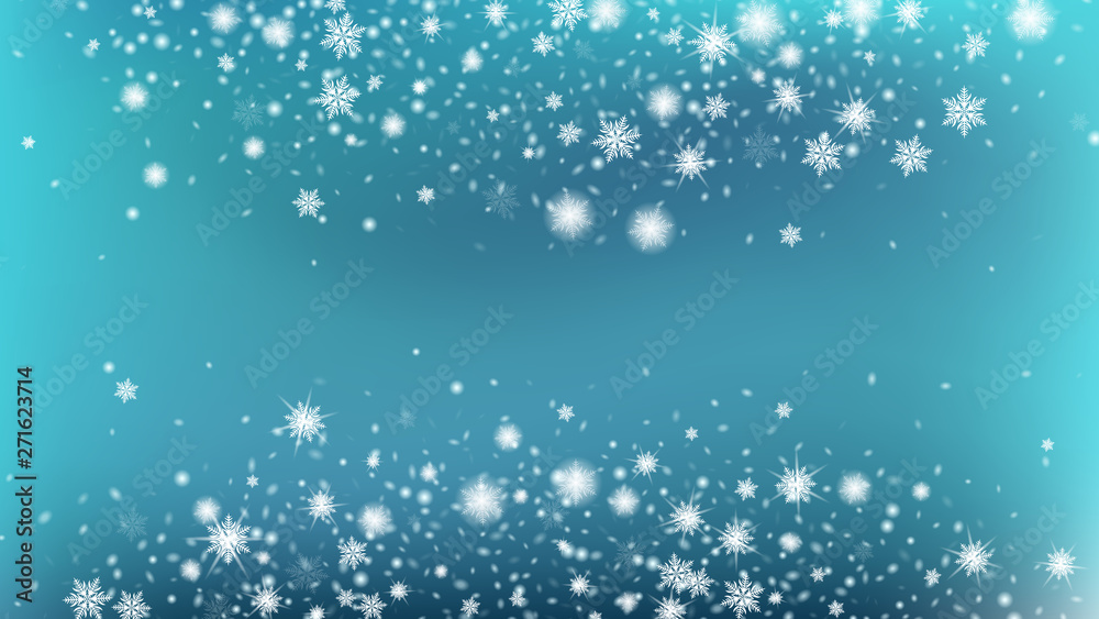 Flying snow background. Winter card with snowflakes. Bbright, White, Shimmer, Glowing, Scatter, Falling background. Gradient base. Flying snow background. Winter card with snowflakes. Bbright, White, Shimmer, Glowing, Scatter, Falling background. Gradient base.