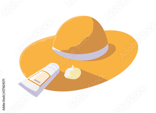 summer straw hat and solar blocker product