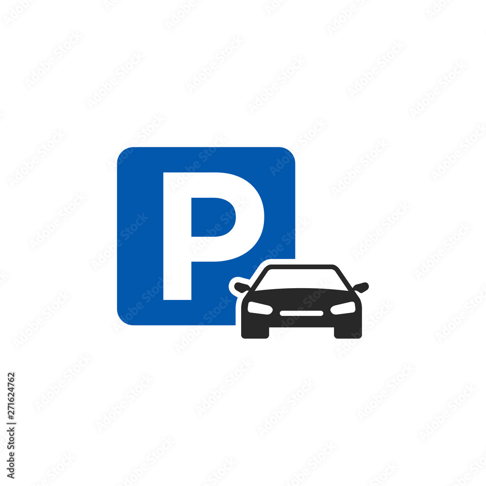 parking sign icon vector isolated illustration. flat icon parking symbol logo design inspiration