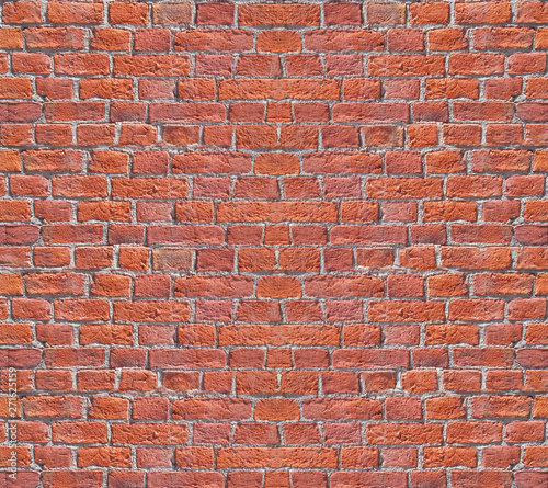Red brick wall with big and small blocks. Brick wall texture background. Image.