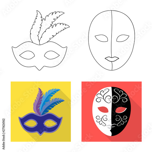 Vector illustration of luxury and celebration symbol. Collection of luxury and hide  vector icon for stock.