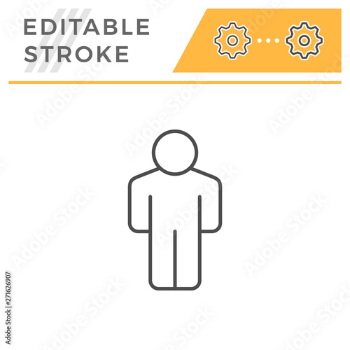 Person editable stroke line icon