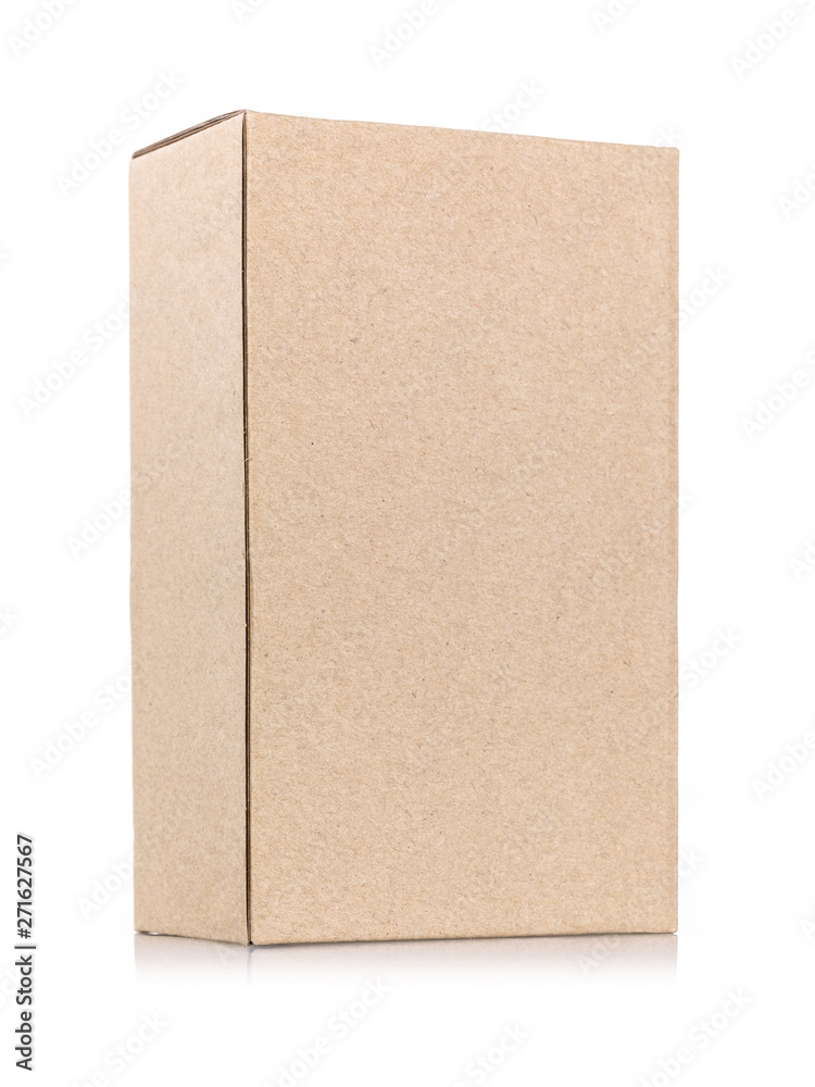 kraft paper box isolated on white background kraft paper box isolated on white background