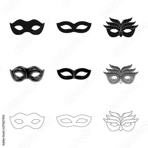 Vector design of luxury and celebration logo. Collection of luxury and hide  stock symbol for web.