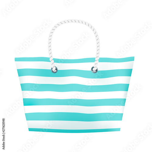 Female beach bag with stripes