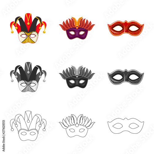 Vector design of luxury and celebration logo. Collection of luxury and hide  stock vector illustration.