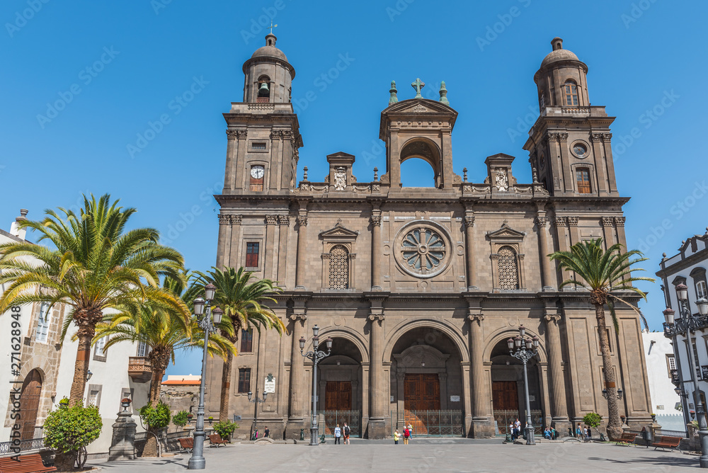 The Cathedral of Saint Ana situated in the old district Vegueta in Las Palmas de Gran Canaria, Spain.