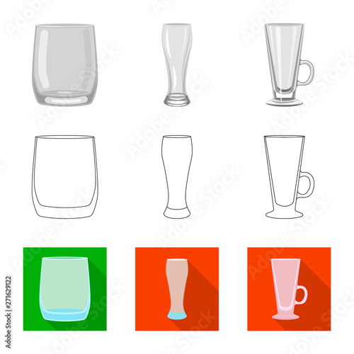 Vector design of form and celebration logo. Collection of form and volume stock symbol for web.