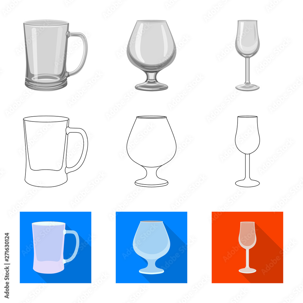 Isolated object of form and celebration icon. Set of form and volume vector icon for stock.