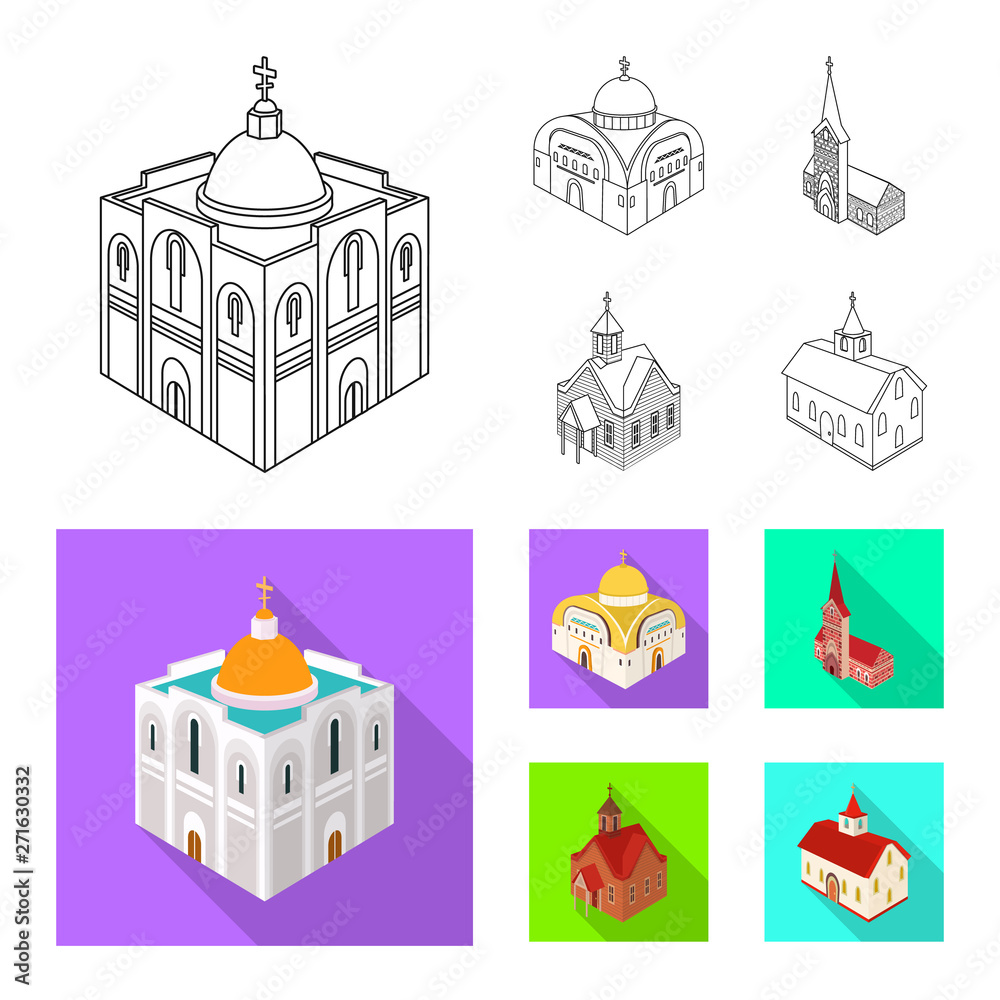 Vector illustration of temple and historic icon. Collection of temple and faith stock vector illustration. Vector illustration of temple and historic icon. Collection of temple and faith stock vector illustration.