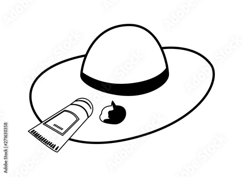 summer straw hat and solar blocker product