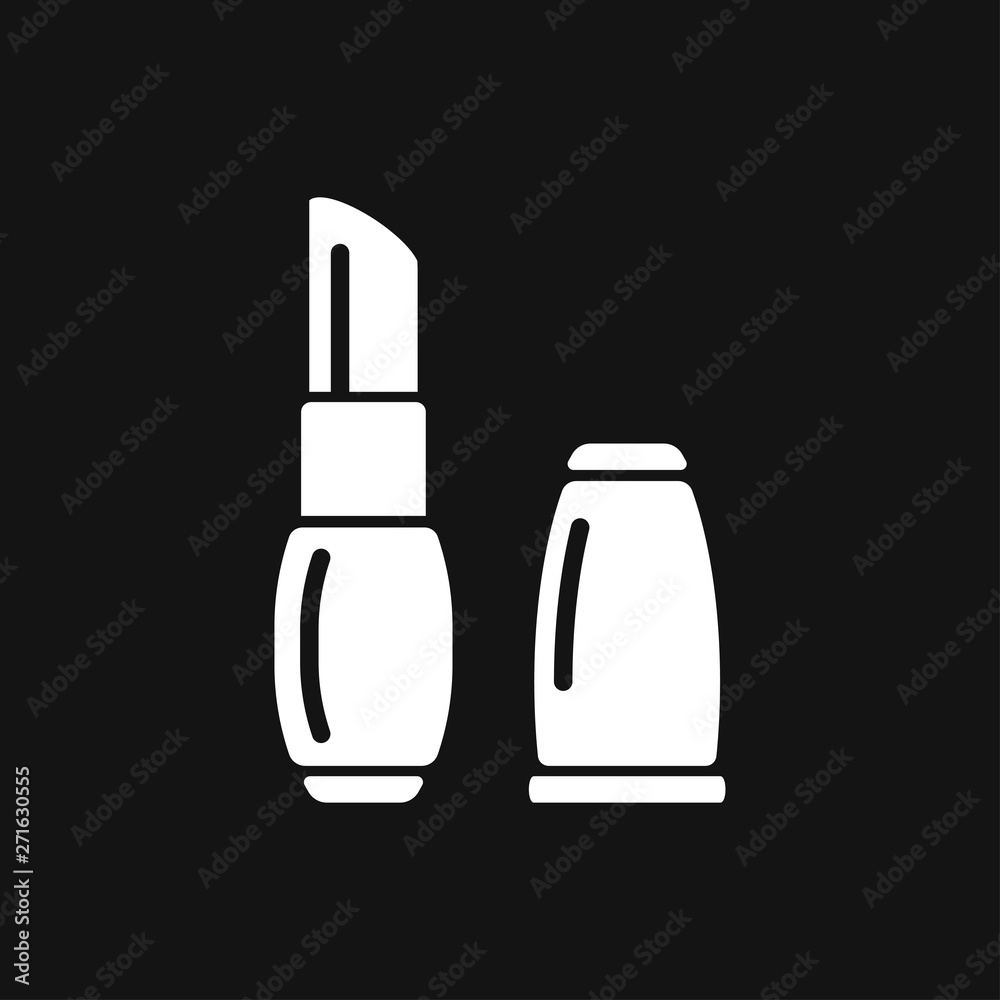 Lipstick icon, flat logo of lipstick, vector sign symbol for design Lipstick icon, flat logo of lipstick, vector sign symbol for design