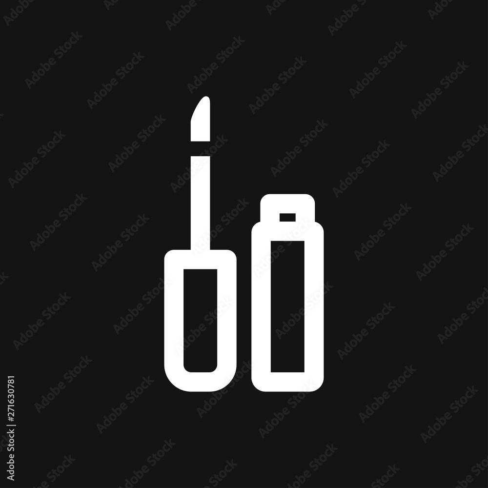 Lipstick icon, flat logo of lipstick, vector sign symbol for design Lipstick icon, flat logo of lipstick, vector sign symbol for design