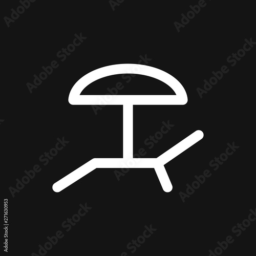 Chaise lounge icon logo, illustration, vector sign symbol for design