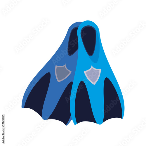 diving fins equipment isolated icon