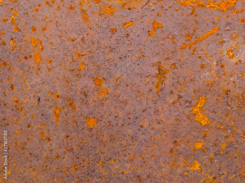 Steel sheet with rust, full surface and full of decay