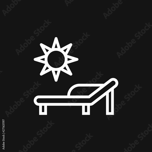 Chaise lounge icon logo, illustration, vector sign symbol for design