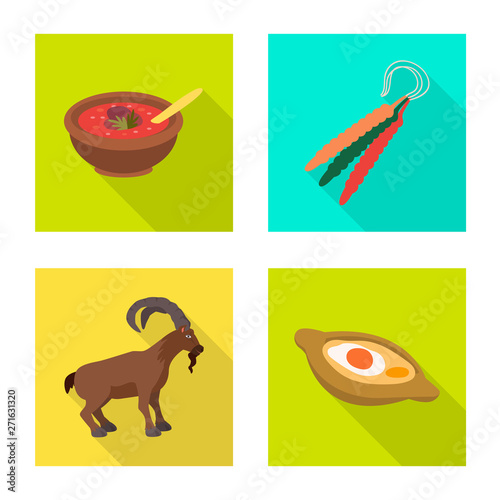 Vector illustration of culture and sightseeing logo. Collection of culture and originality stock symbol for web.