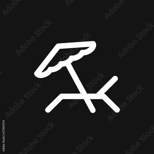 Chaise lounge icon logo, illustration, vector sign symbol for design
