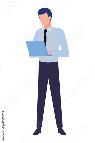 business man avatar cartoon character
