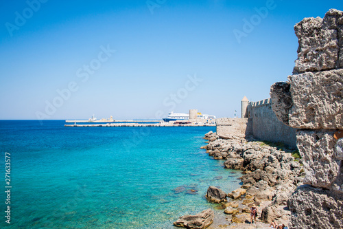 Rhodes, Greece, Landscape of the old town of Rhodes, Rhodes, Greece