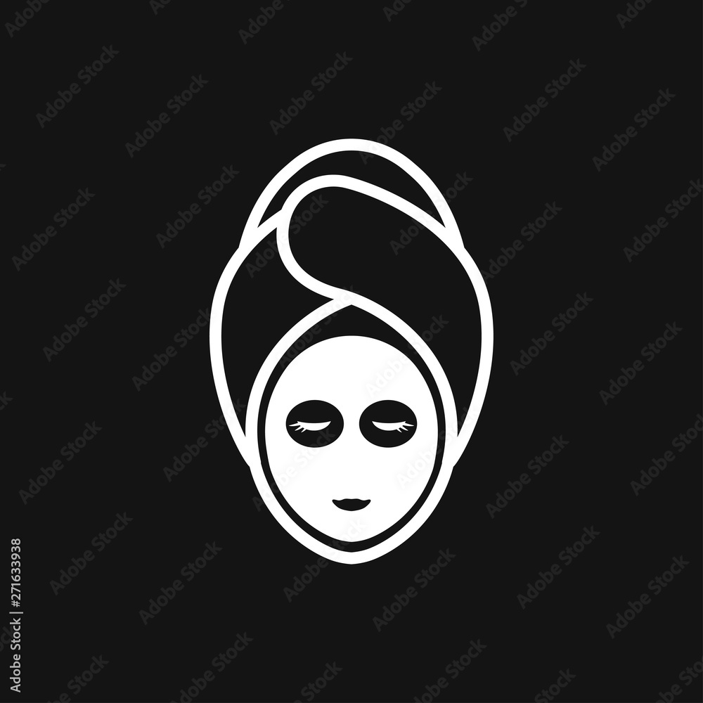 Facial mask icon logo, illustration, vector sign symbol for design