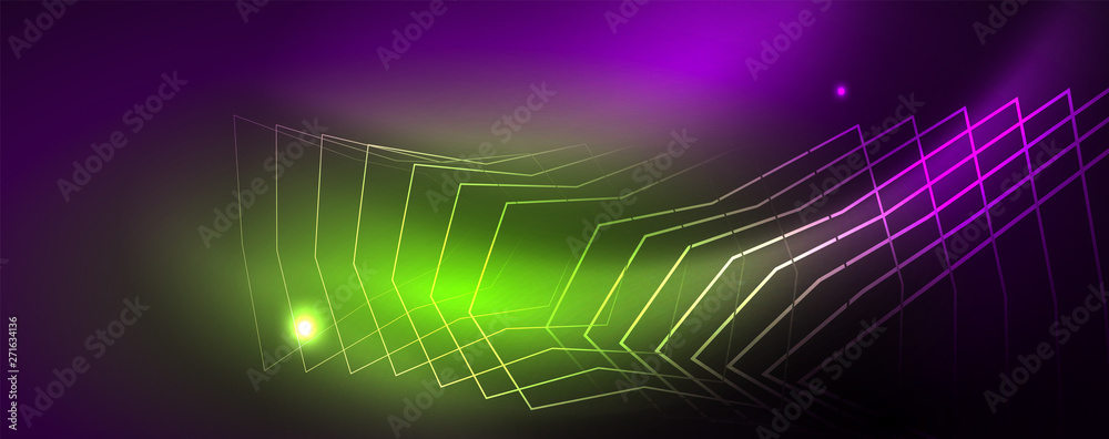 Shiny glowing design background, neon style lines, technology concept, vector Shiny glowing design background, neon style lines, technology concept, vector
