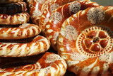 Background of traditional uzbek bread