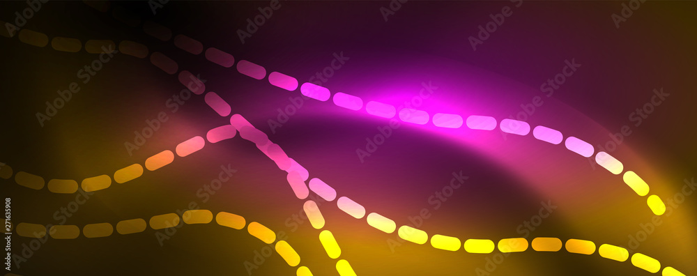 Shiny neon lines techno magic futuristic background, magic energy space light concept, abstract background wallpaper design