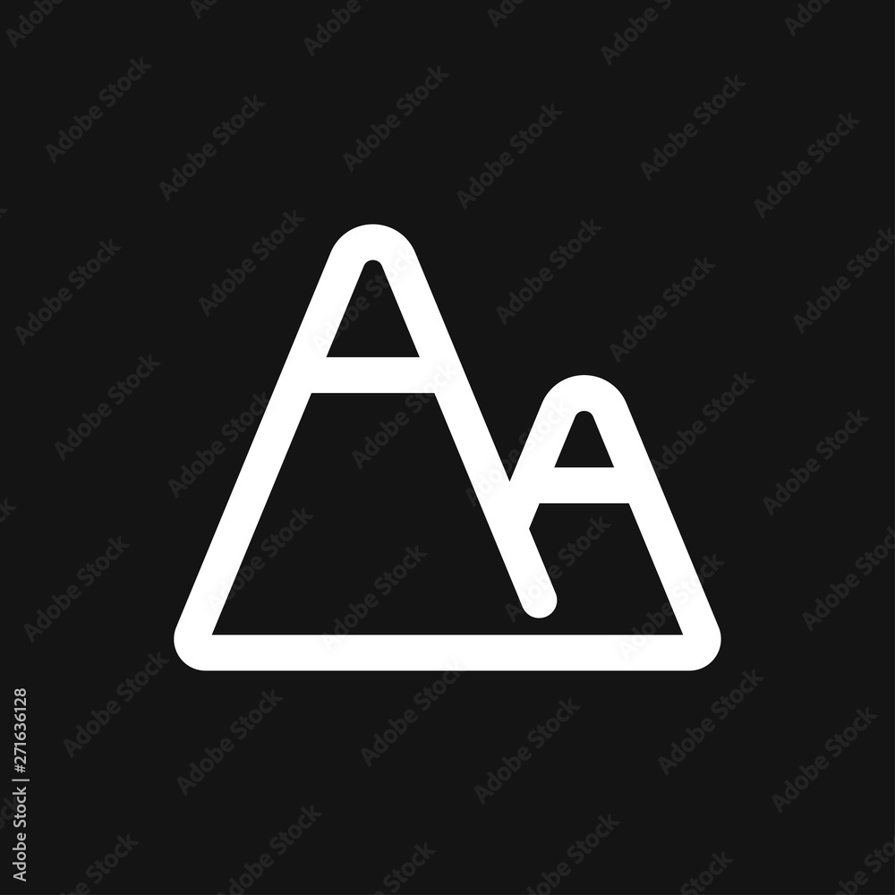 Mountain icon logo, illustration, vector sign symbol for design Mountain icon logo, illustration, vector sign symbol for design