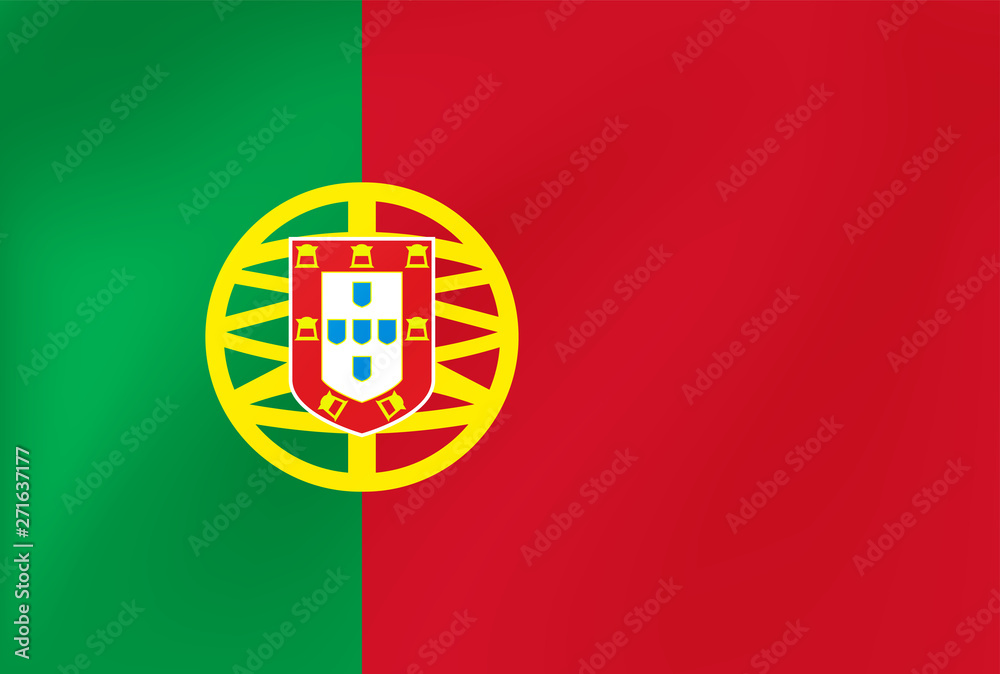 Vector national flag of Portugal. Illustration for sports competition, traditional or state events. Vector national flag of Portugal. Illustration for sports competition, traditional or state events.