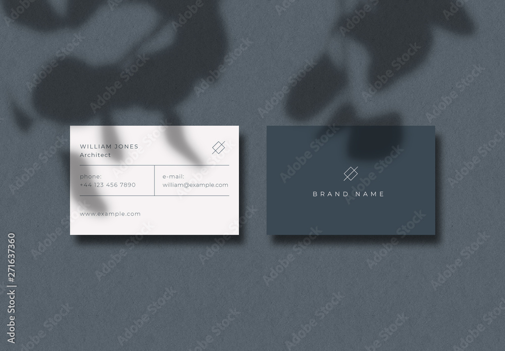 Minimalist Business Card Stock Template Adobe Stock
