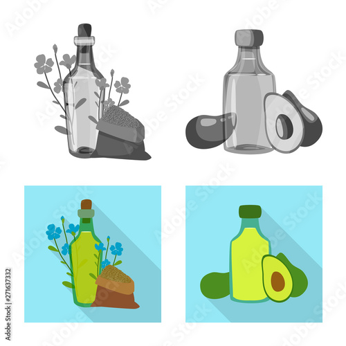 Vector illustration of healthy  and vegetable  logo. Collection of healthy  and agriculture vector icon for stock.