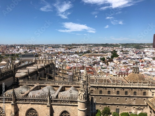 Seville skyline from the cathedral Giralda  spain 